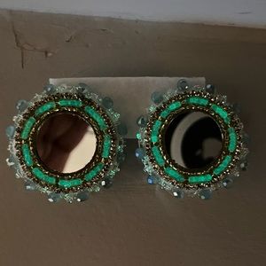 Small/medium beaded earrings (fingernail clip)